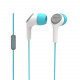Навушники KOSS KEB15i White / Turquoise, Mini jack (3.5 мм), вакуумні, мікрофон на дроті, кабель 1.2